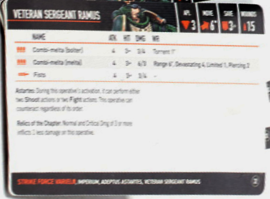 Datacard Kill Team Veteran Sergeant Ramus